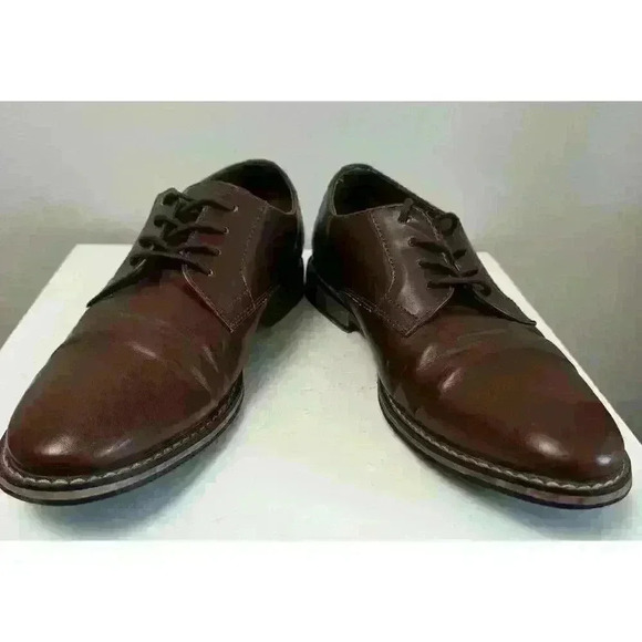 EUC Express Brown Men’s Dress Shoes Size 8 Oxford Style - Picture 6 of 9
